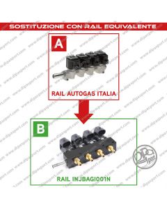 INJBAGI001N Rail Iniettori Equivalenti Autogas Italia