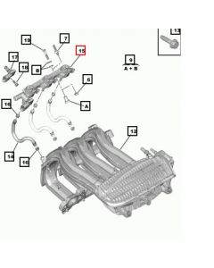 9825996180 Rail Gpl Psa Citroen C3 Peugeot 208 1.2