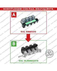 INJBMMG001N Rail Iniettori Gas Equivalenti Emmegas