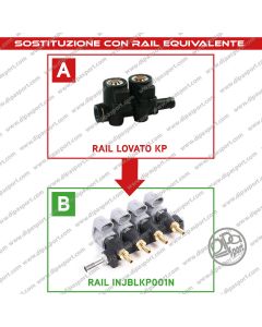 INJBLKP001N Rail Iniettori Equivalenti Lovato KP