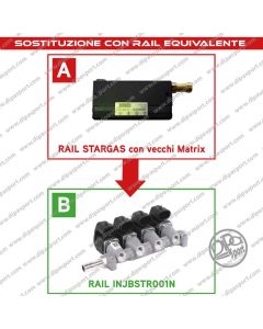 INJBSTR001N Rail Iniettori Equivalenti Stargas Matrix