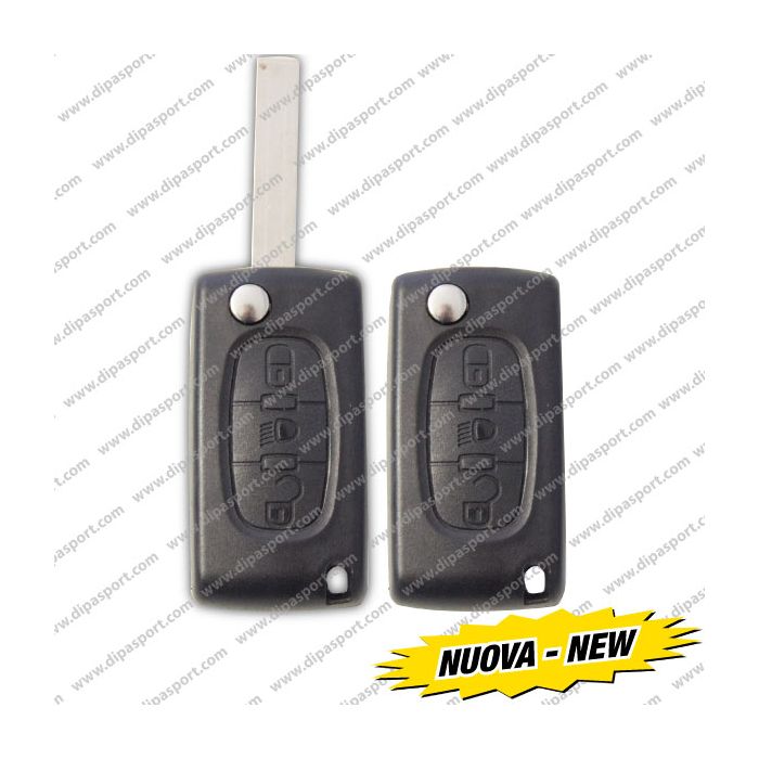 CHV025N Cover Chiave Citroen Peugeot Tre Tasti