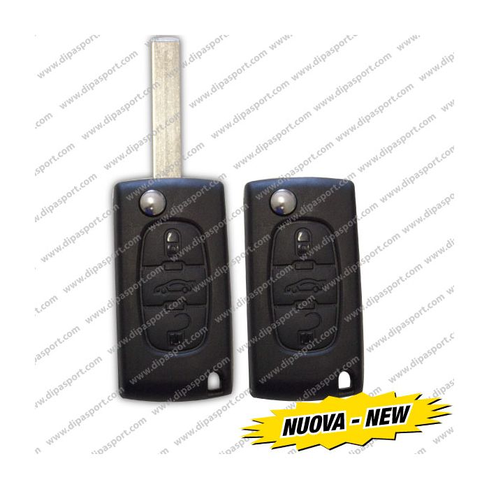 CHV075N Cover Chiave Citroen C3 Peugeot 3 Tasti
